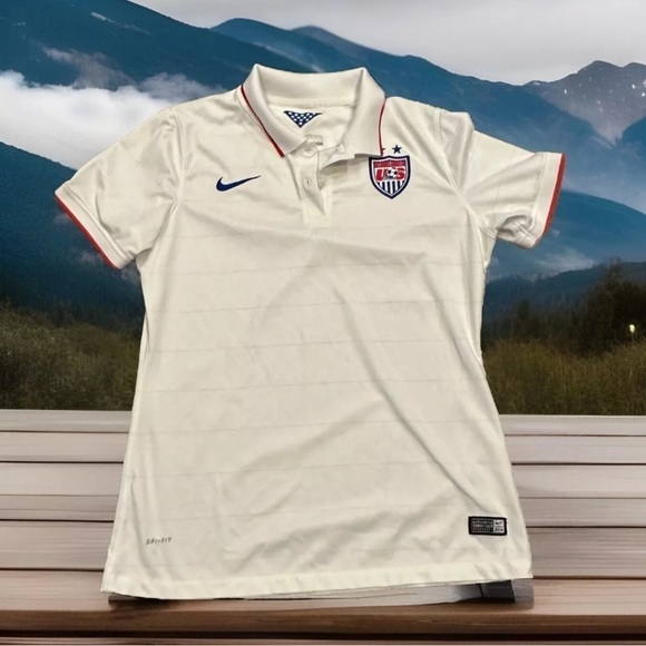 Nike US Women’s Soccer National Authentic Stadium Jersey Dri-Fit 2014 World Cup - Picture 1 of 12